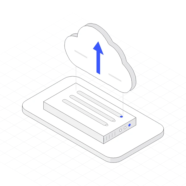 Cloud upload illustration