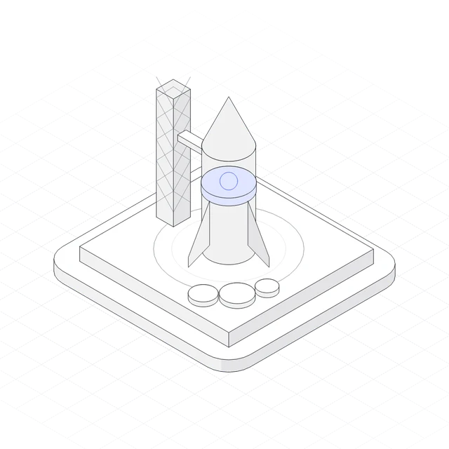 Rocket illustration, still