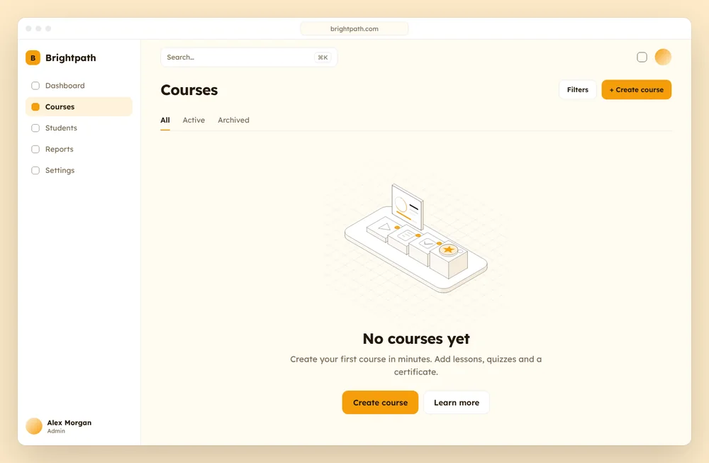 Brightpath web app concept