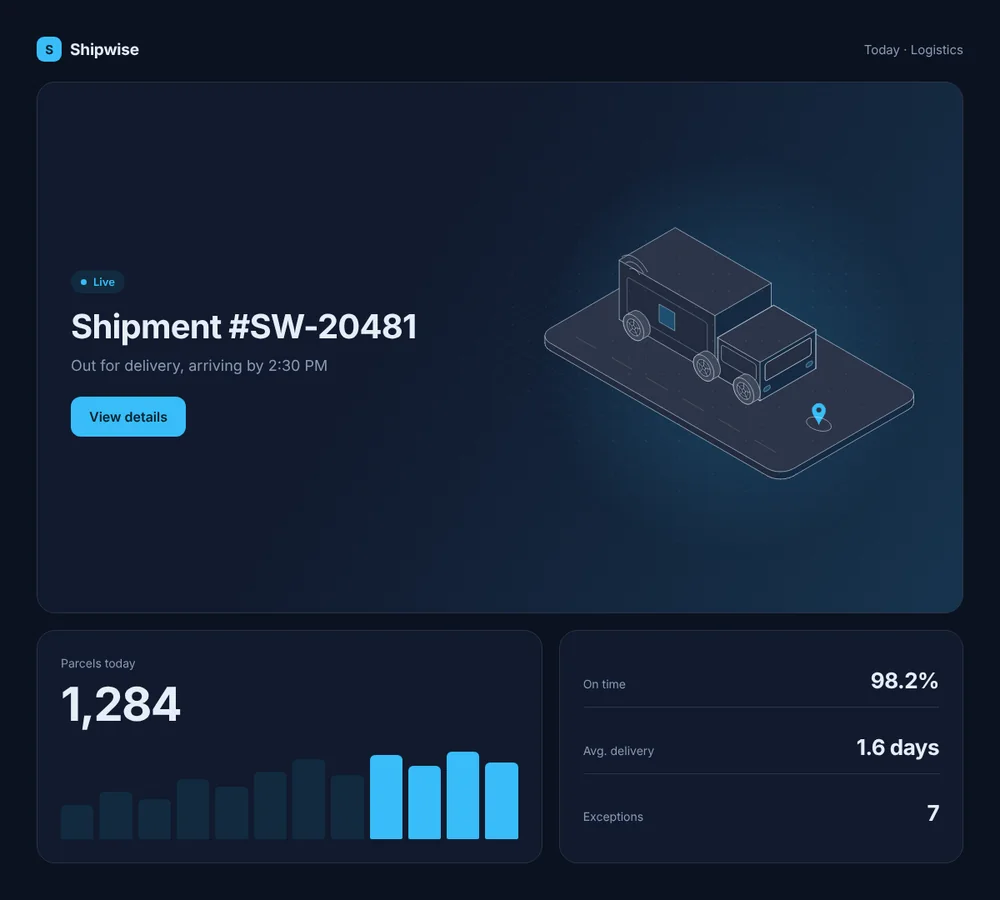 Shipwise dashboard concept