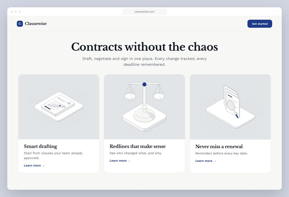 Clausewise website concept