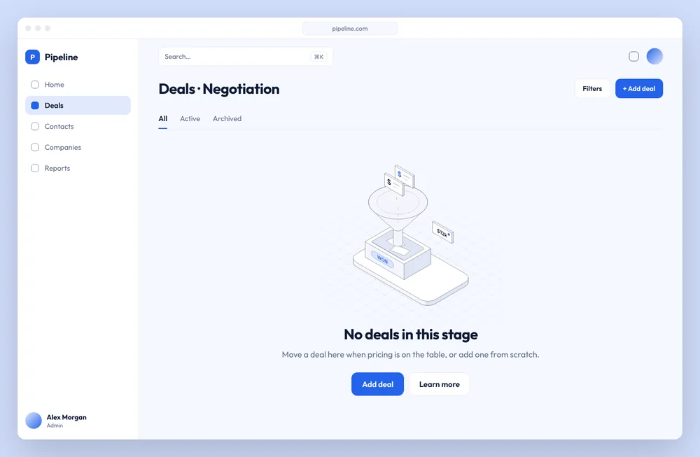 Pipeline web app concept
