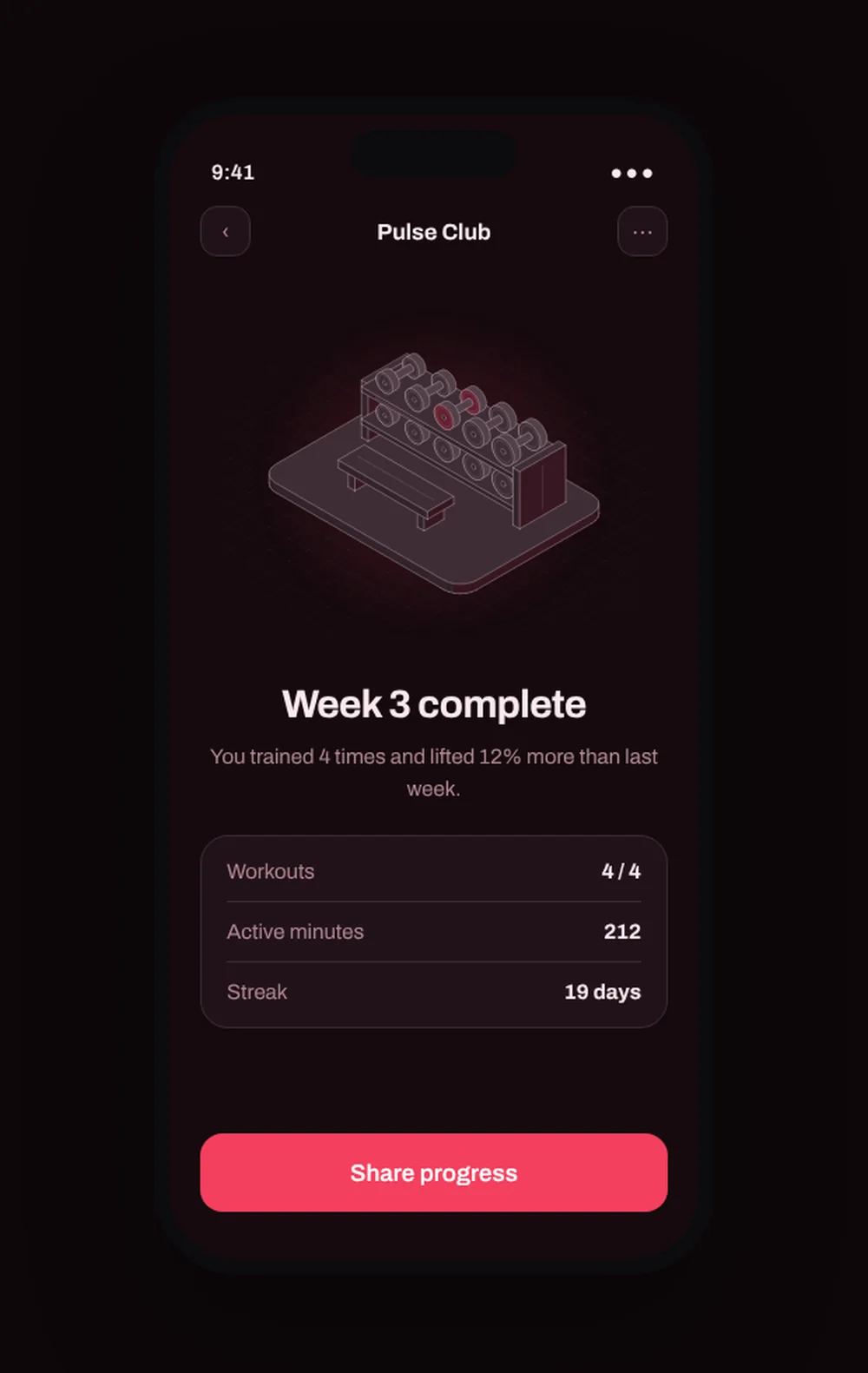Pulse Club mobile concept