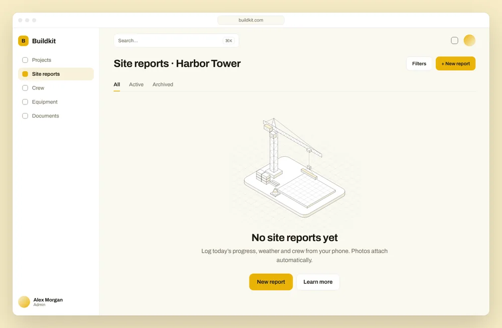 Buildkit web app concept